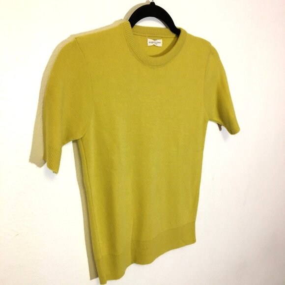 Vintage 50s Mustard Yellow Sweater MCM Mod Pin Up Rockabilly Boho Retro (t5) - Picture 6 of 12